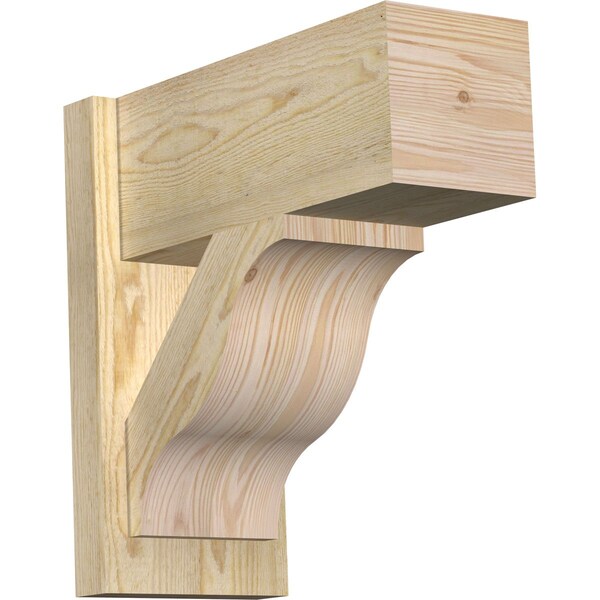Ekena Millwork Funston Block Rough Sawn Outlooker, Douglas Fir, 8"W x 18"D x 18"H OUT08X18X18FST05RDF - main